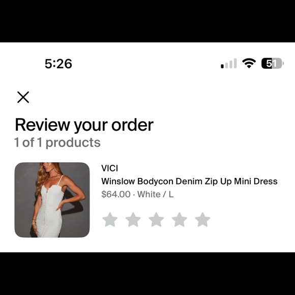 White denim mini dress - Picture 3 of 3